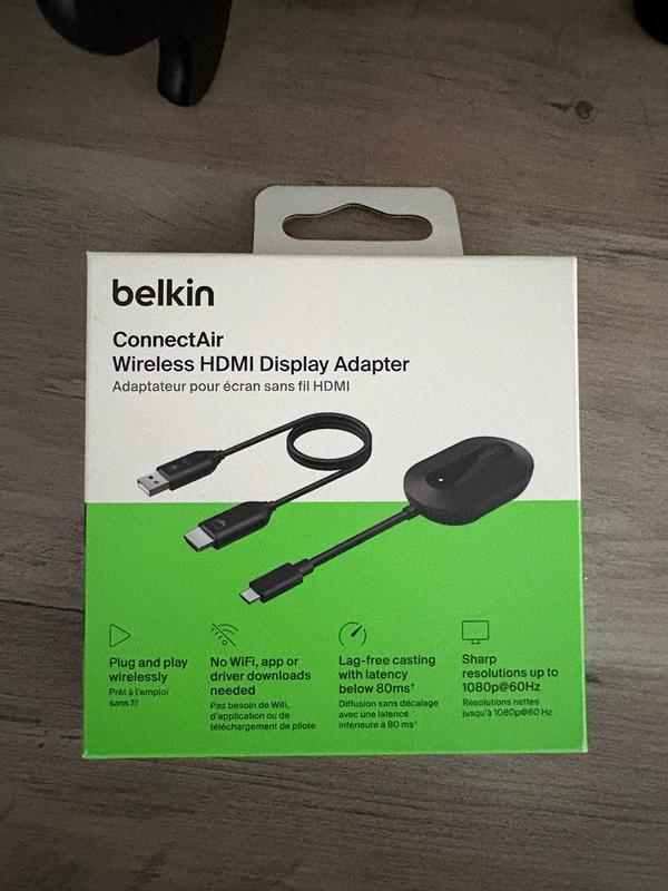 Приёмник Belkin ConnectAir Wireless HDMI Adapter с HDMI для телевизора или монитора и USB для питания