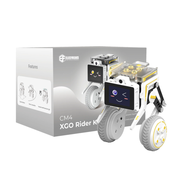 ELECFREAKS XGO‑Rider AI двухколёсный балансирующий робот на Raspberry Pi CM4 с коробкой